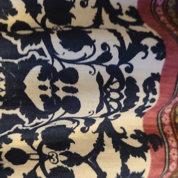 TRIBE Blue off the Shoulder Bohemian Floral MIDI Sundress Dress Size Small NWT - Picture 7 of 8